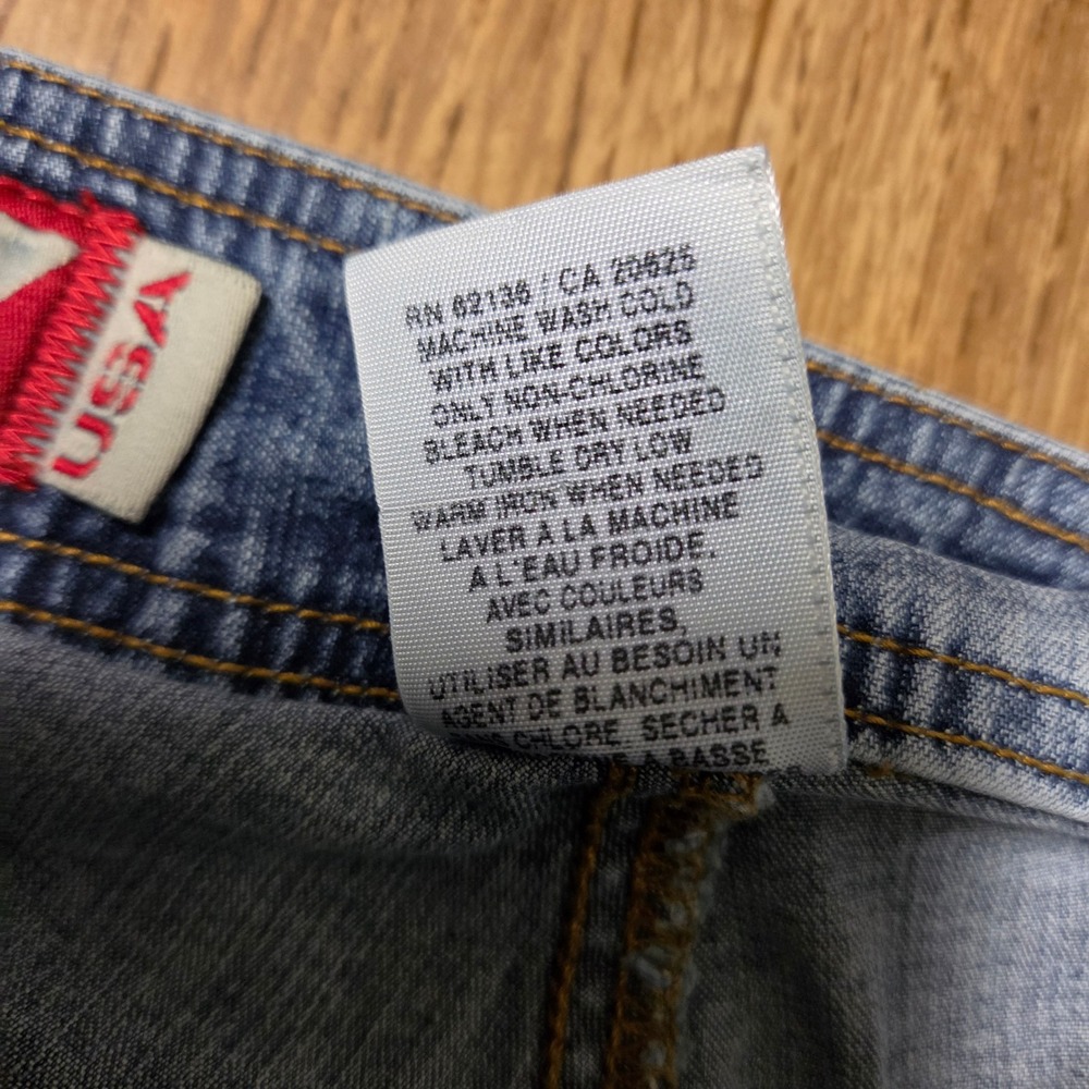 Y2K Mudd Center Seam Bareback Low-Rise Flared Jeans Size 31 Medium Wash - Picture 9 of 9